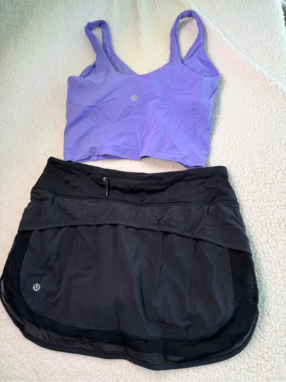 Lululemon Athletica sports skirt and top set Size 6